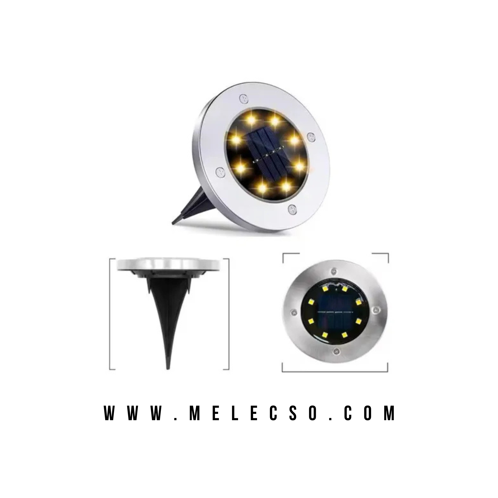 Estacas Solares Luces De Tierra Pack 8 piezas