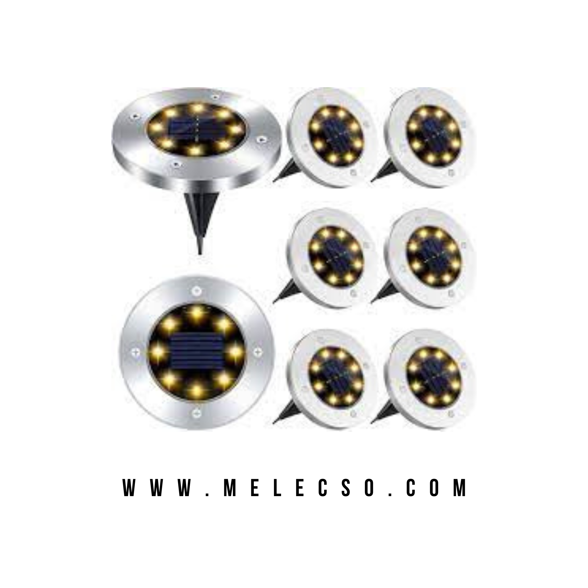 Estacas Solares Luces De Tierra Pack 8 piezas