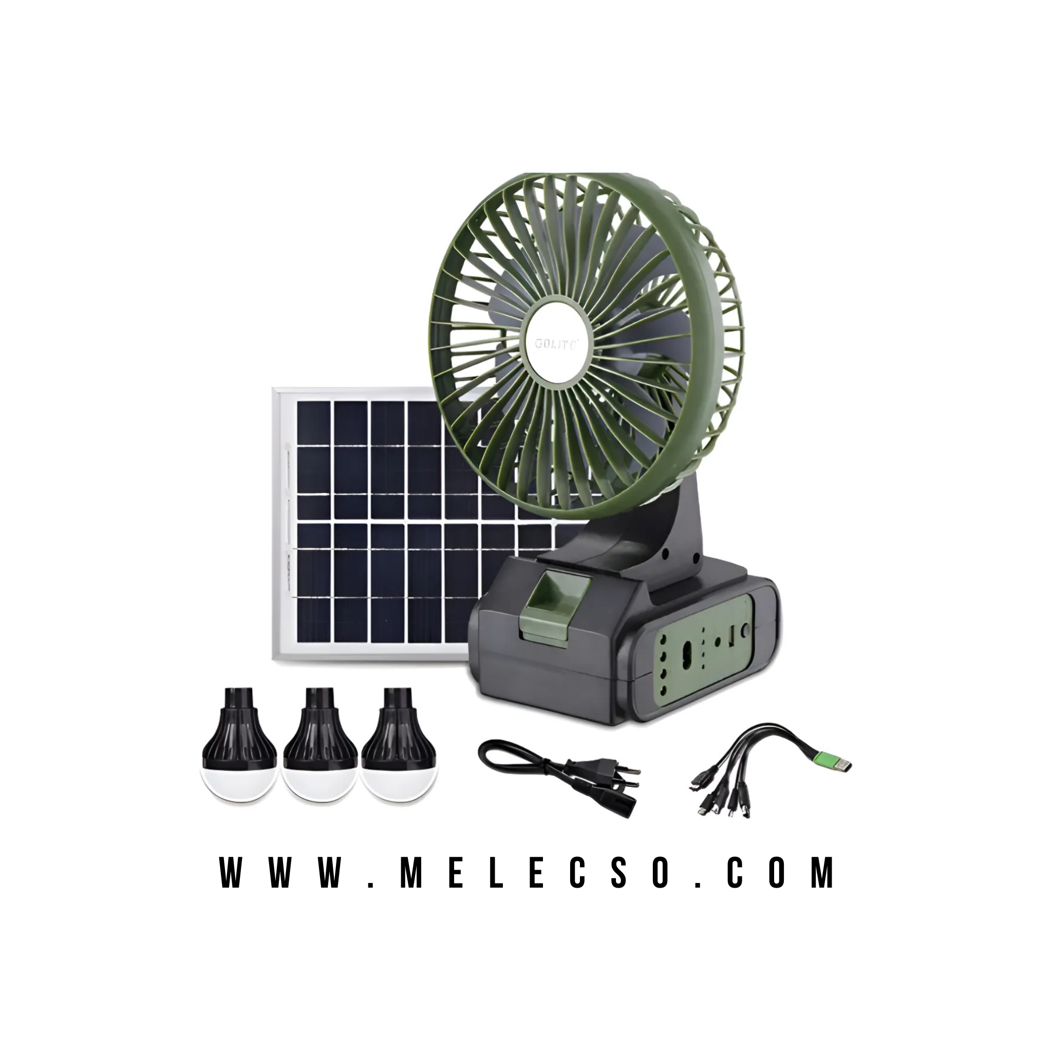 Mini Ventilador Solar con Batería Recargable 6V4AH