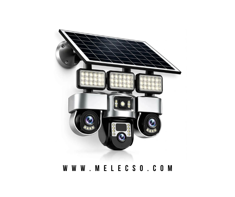 Cámara de Seguridad WiFi Solar S30A Triple Lente + Luz LED