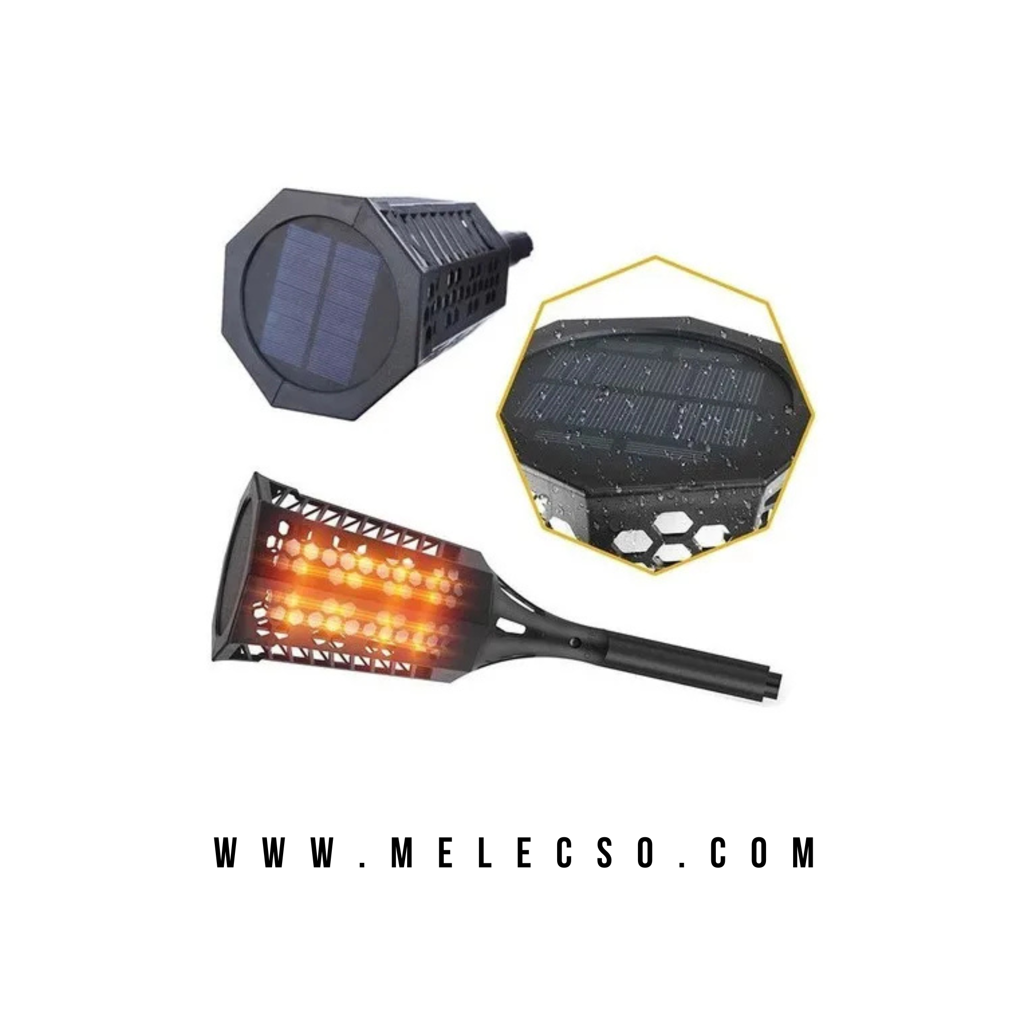 Estaca  Antorcha Solar LED Para Jardín