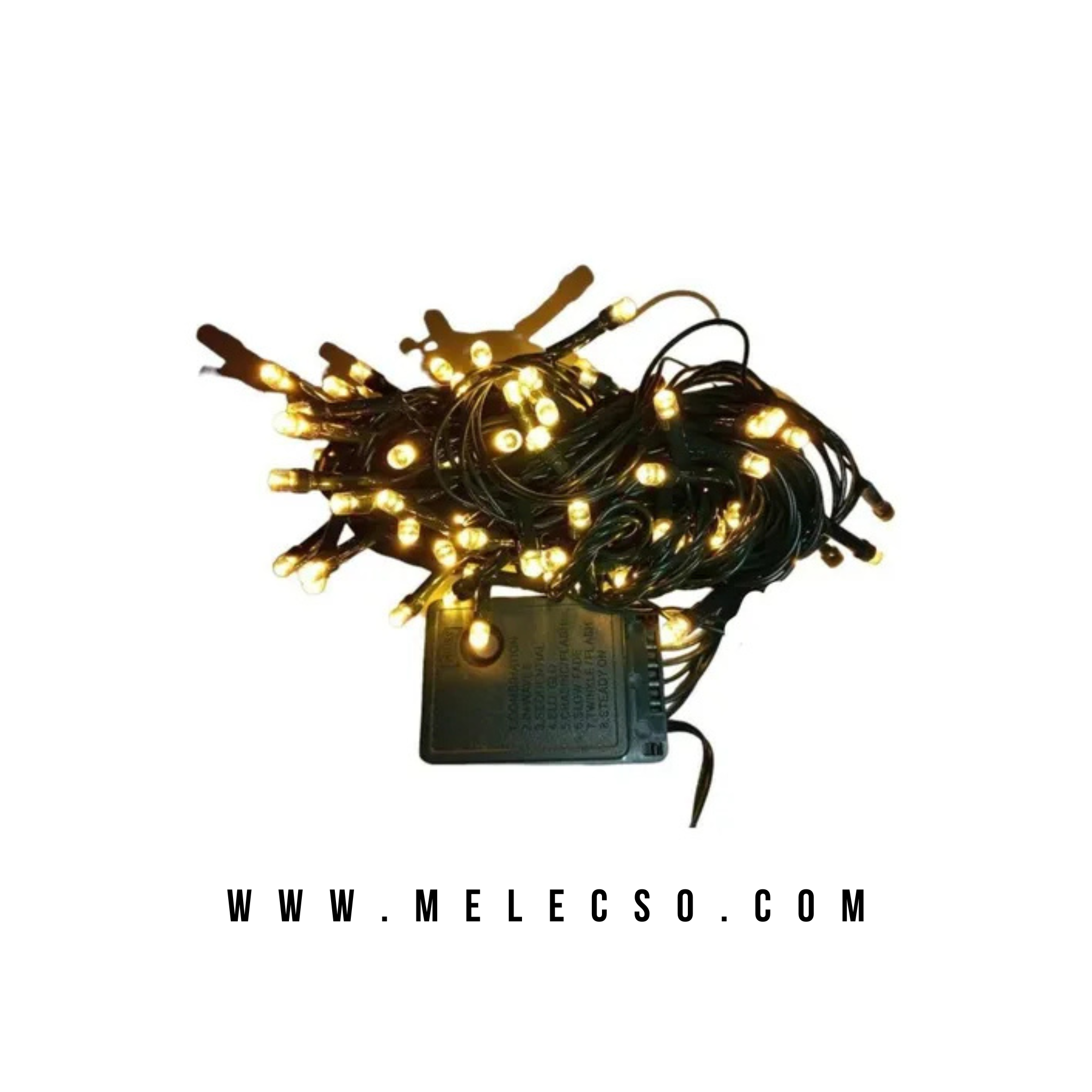 Luces LED Lineales 100 Bombillos – Cable Verde 8 Metros (Cálida / Blanca / Multicolor)