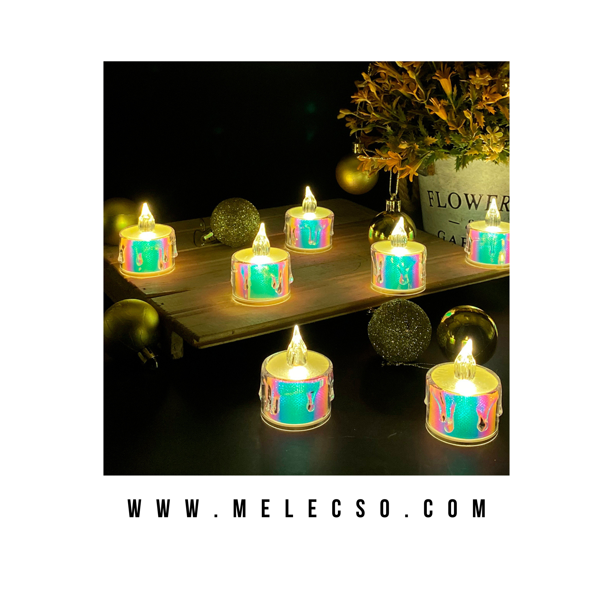 Velas LED Pequeñas Navidad Caja x24