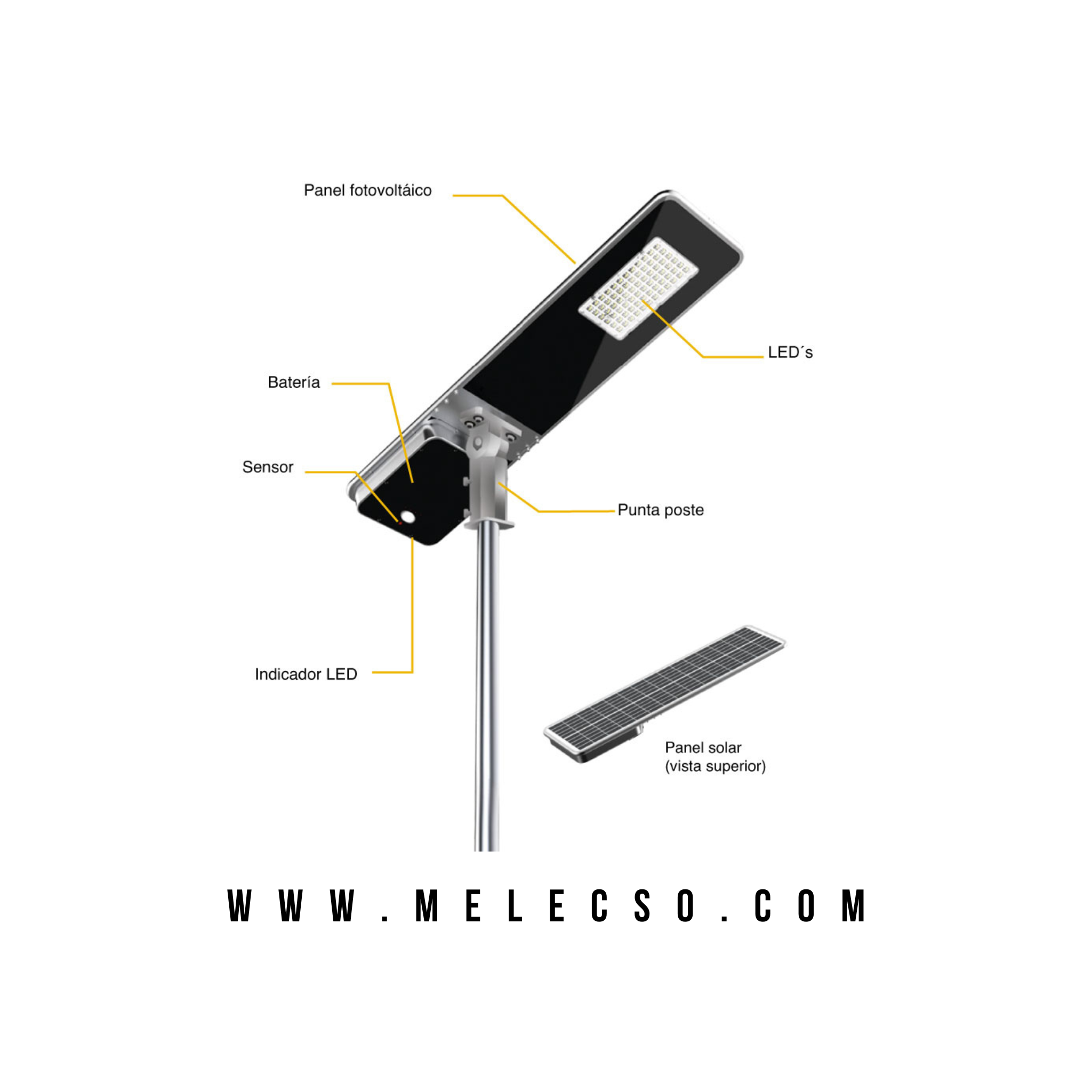Luminaria de Alumbrado Publico Solar LED Street Light | NET