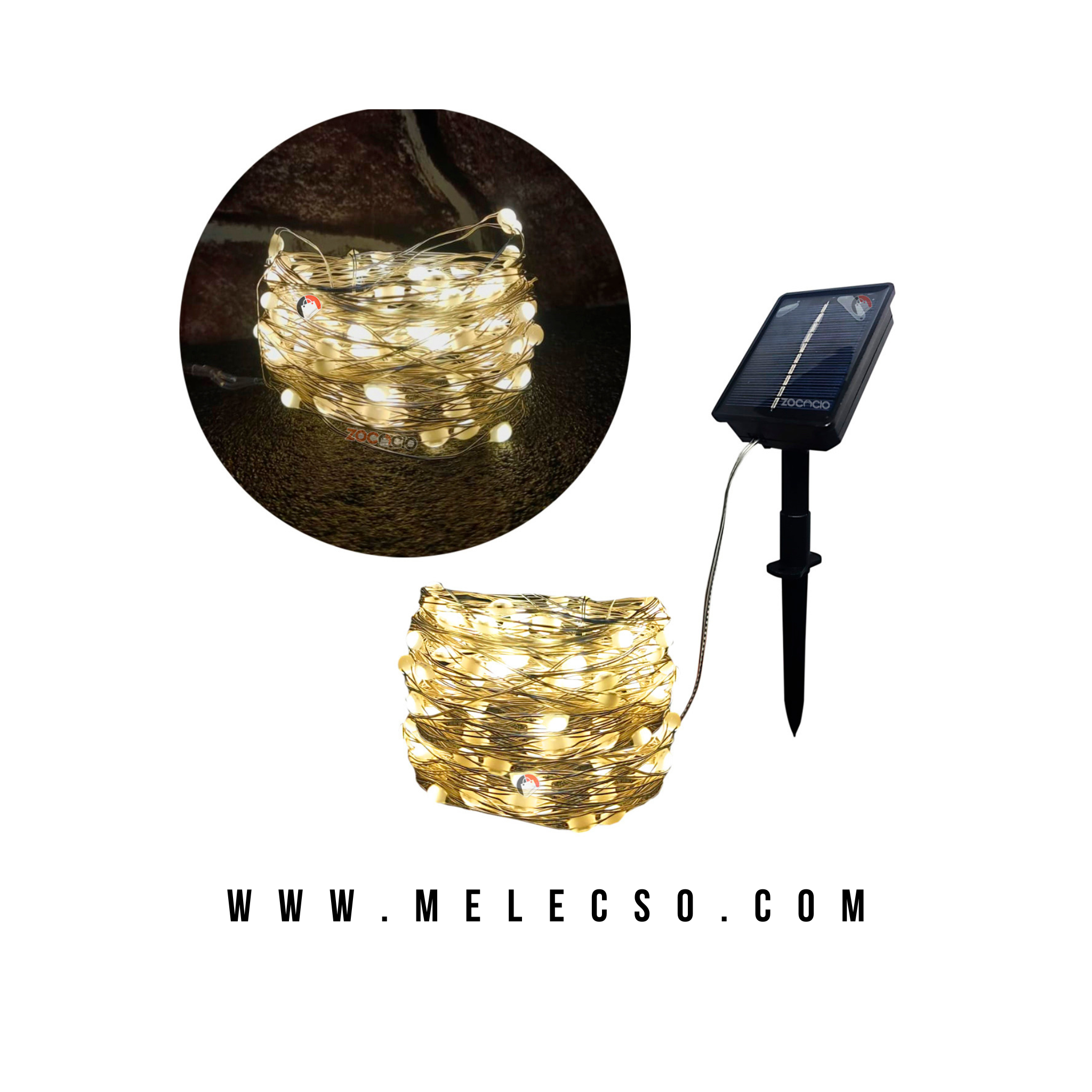 Guirnalda Solar de Alambre – 10, 20 y 30 metros