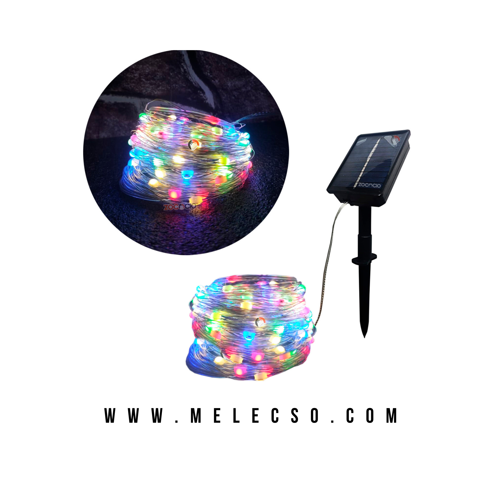 Guirnalda Solar de Alambre – 10, 20 y 30 metros
