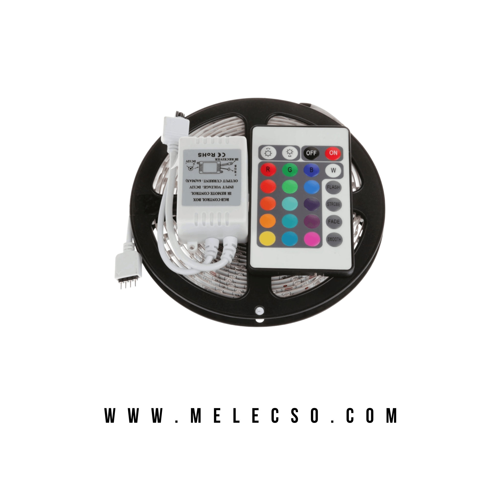 Cinta Led Rgb x 5 metros con controlador y fuente